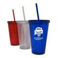 16 Oz. Cup w/ Straw